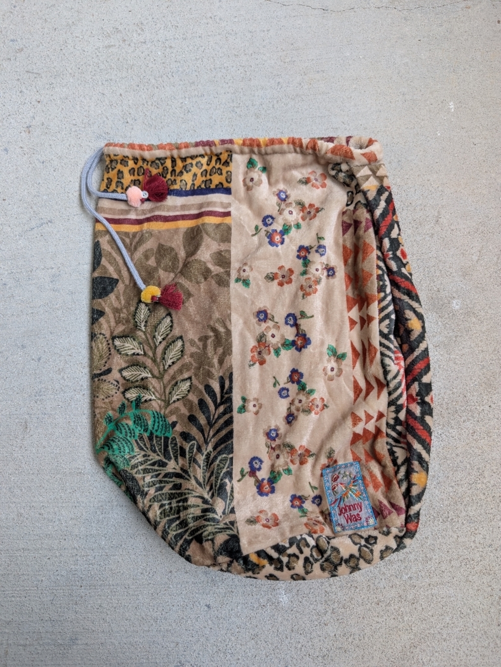 Johnny Was Floral & Tribal Pattern Women’s Hobo Bag - Beige Multi